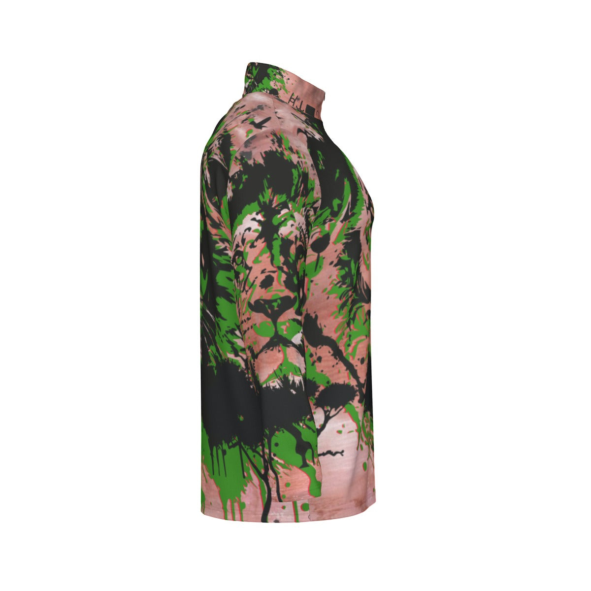 All-Over Print Men's Sports Collar Jersey With Long Sleeve| Interlock