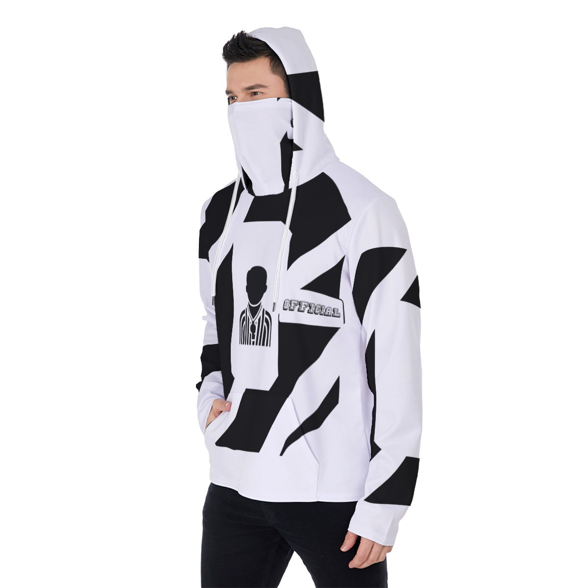 All-Over Print Men's Pullover Hoodie With Mask