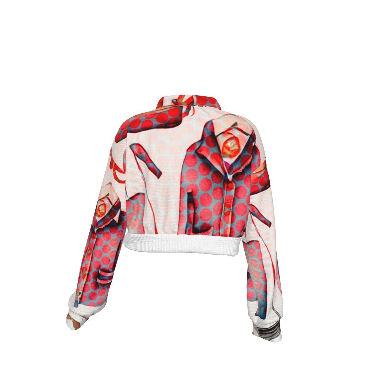 All-Over Print Women's Hoodie with Half Zipper