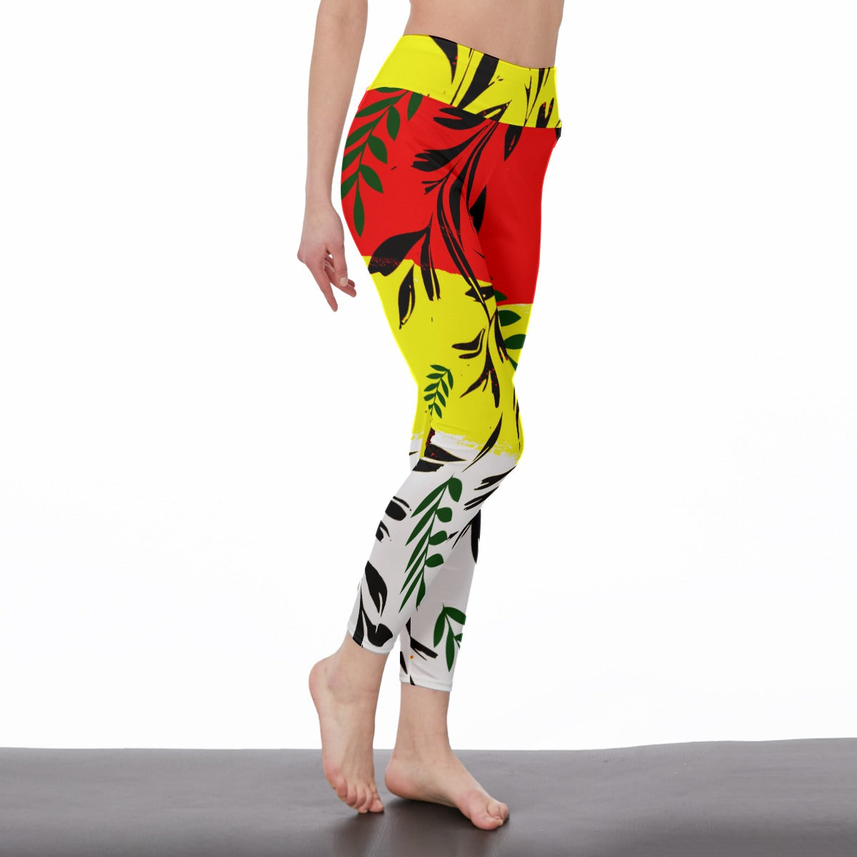 All-Over Print Women's High Waist Leggings | Side Stitch Closure