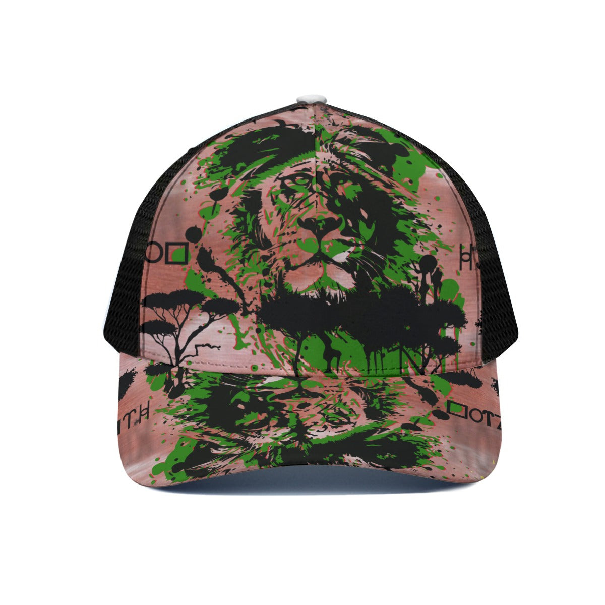 Unisex Trucker Hat With Black Half-mesh