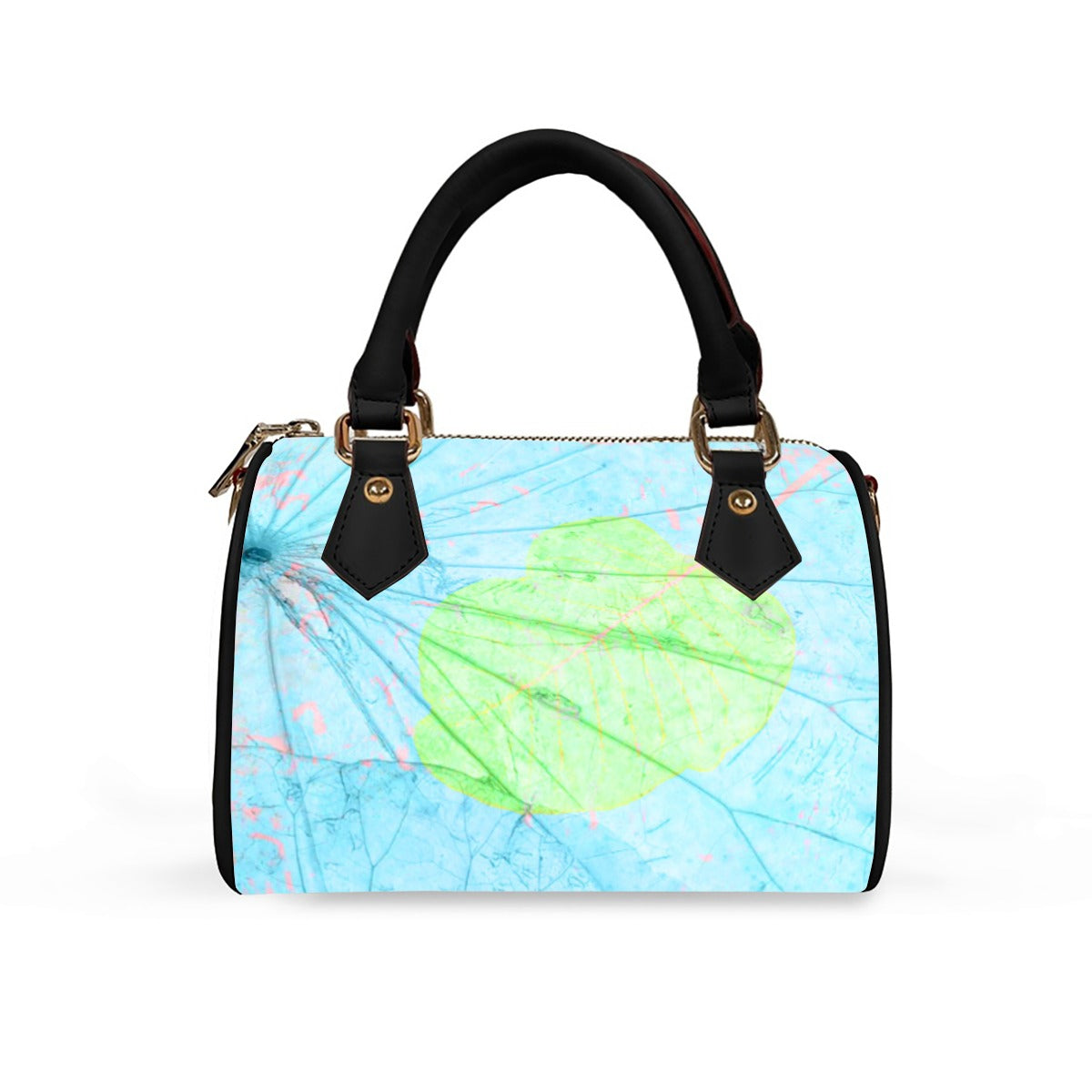 Classic Barrel-Shaped PU Leather Handbag