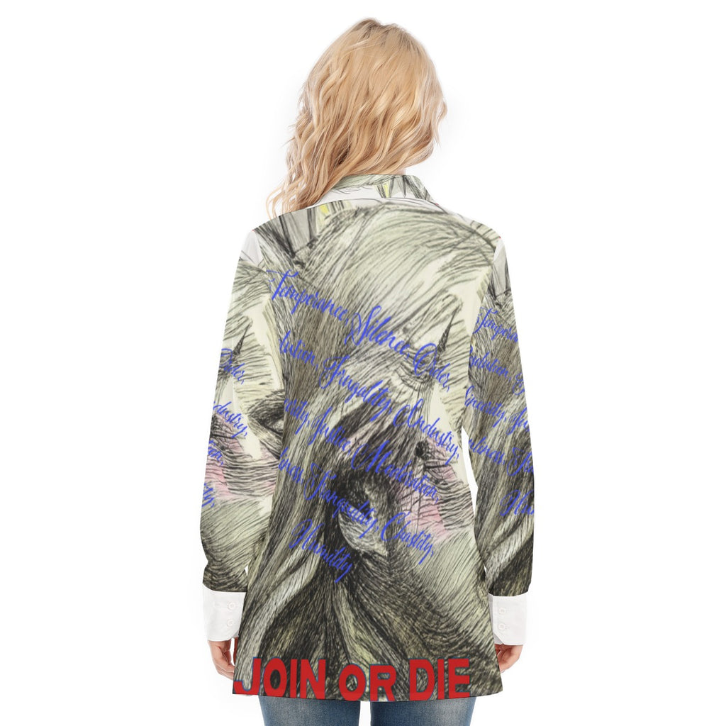 All-Over Print Women's Long Shirt