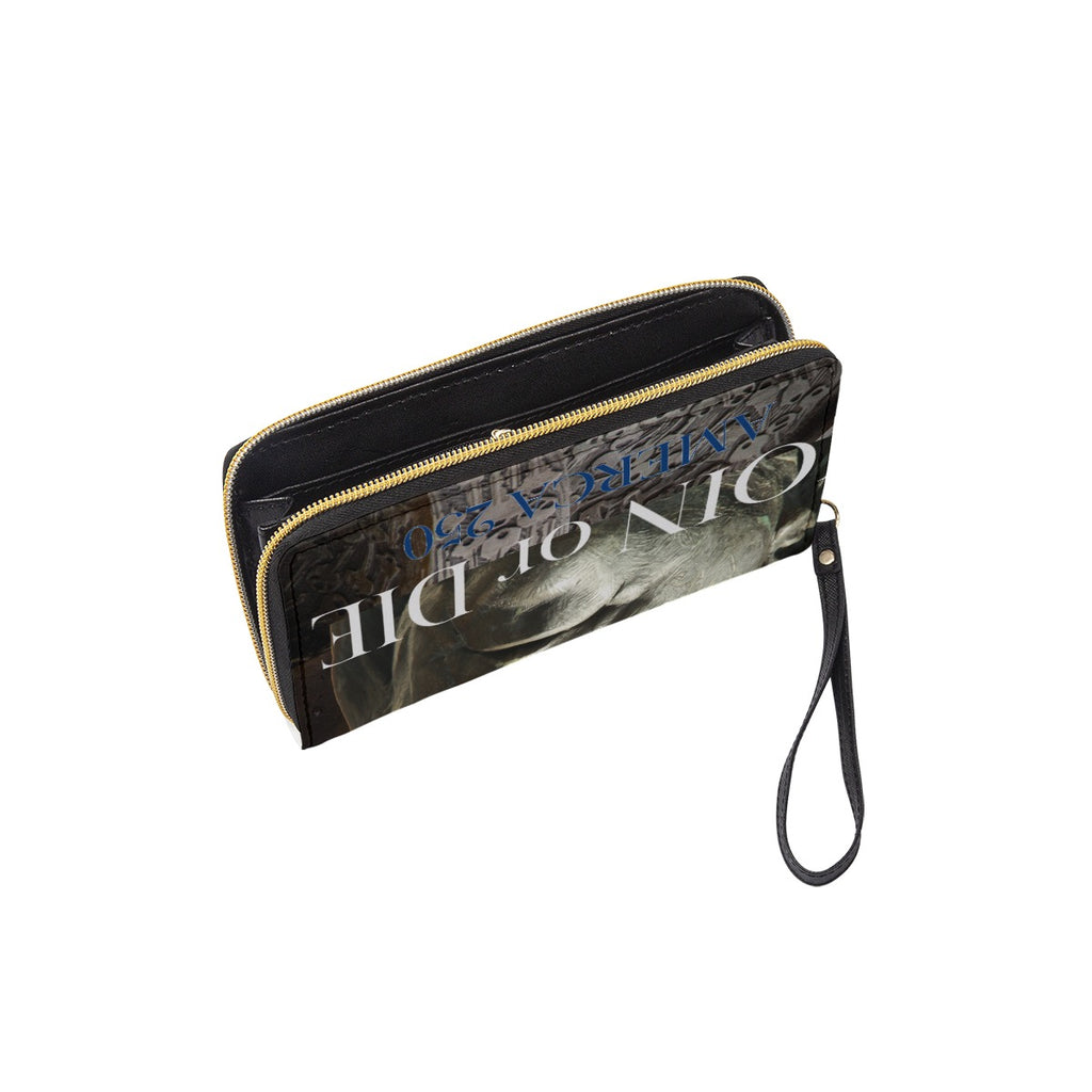 Long Wallet With Black Hand Strap