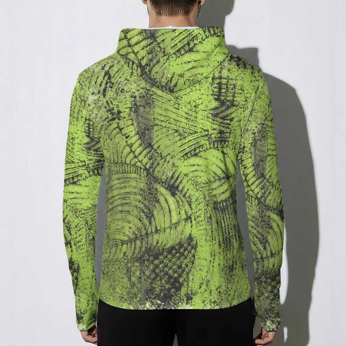 All-Over Print Men's Sunscreen  Sports Hoodie With Thumb Holes