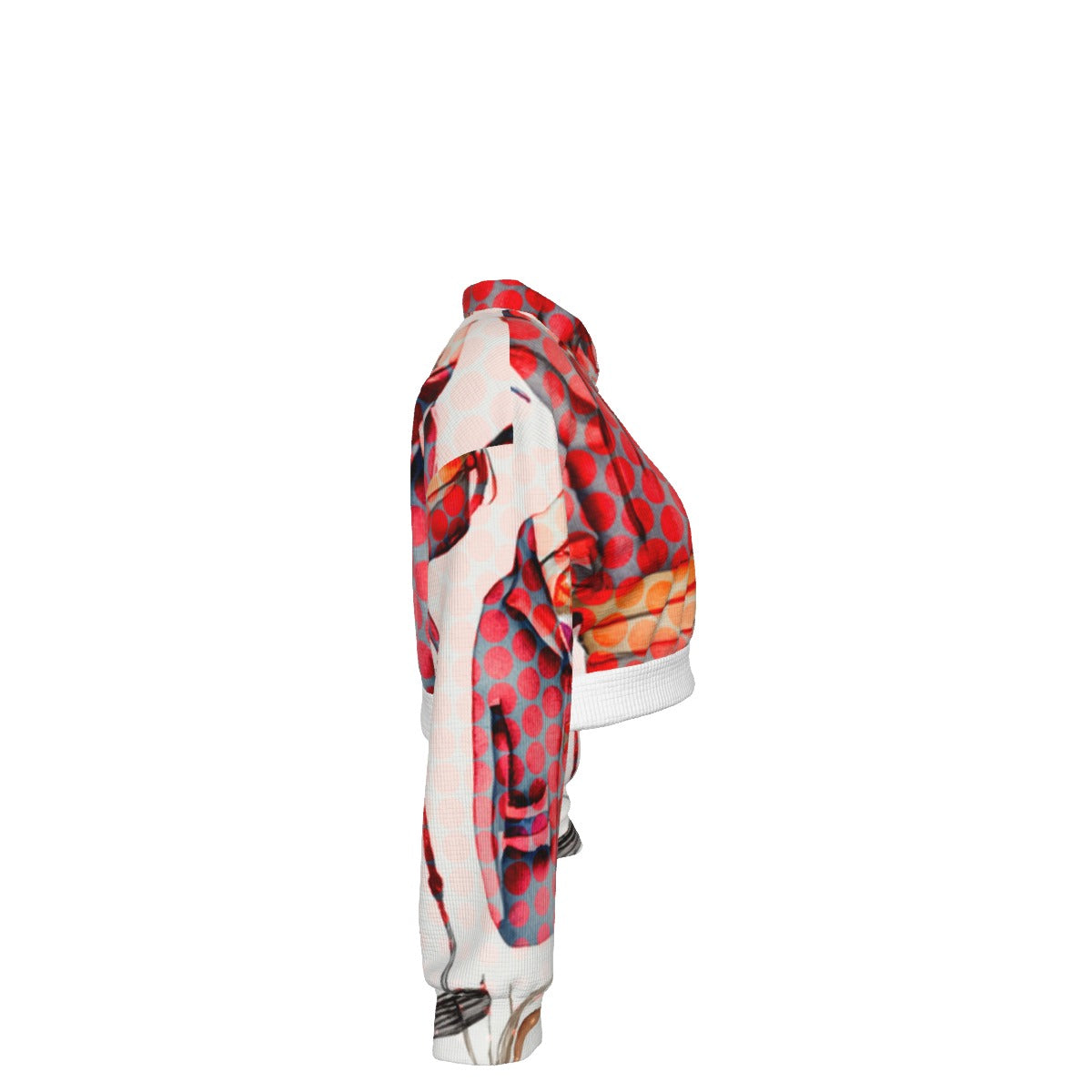 All-Over Print Women's Hoodie with Half Zipper