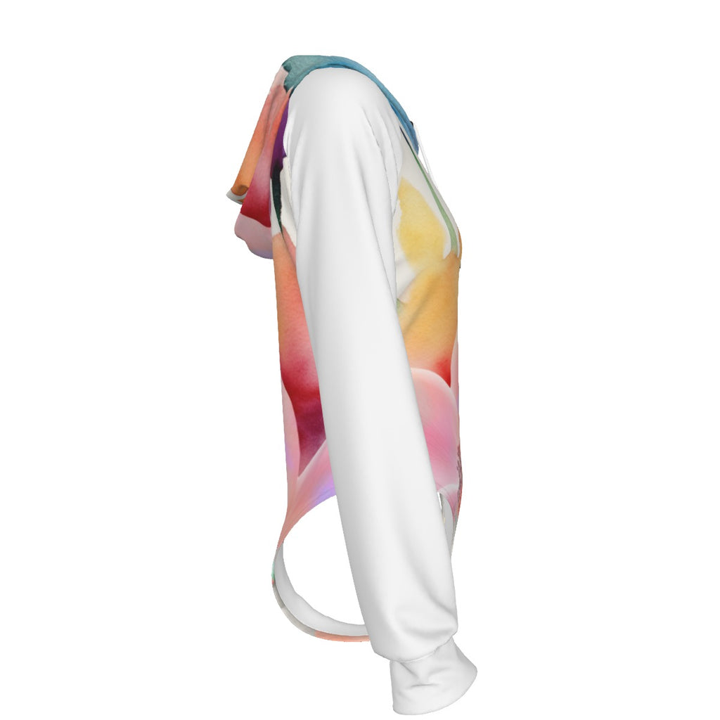 All-Over Print Women's Raglan Sleeve Hooded Bodysuit