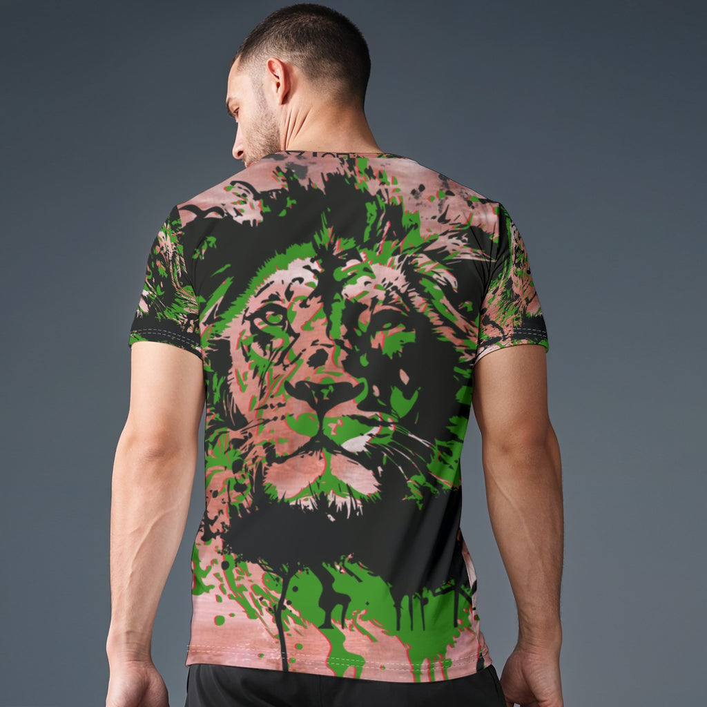 All-Over Print Men's O-Neck Sports T-Shirt