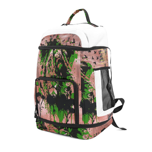 All-Over Print Multifunctional Backpack