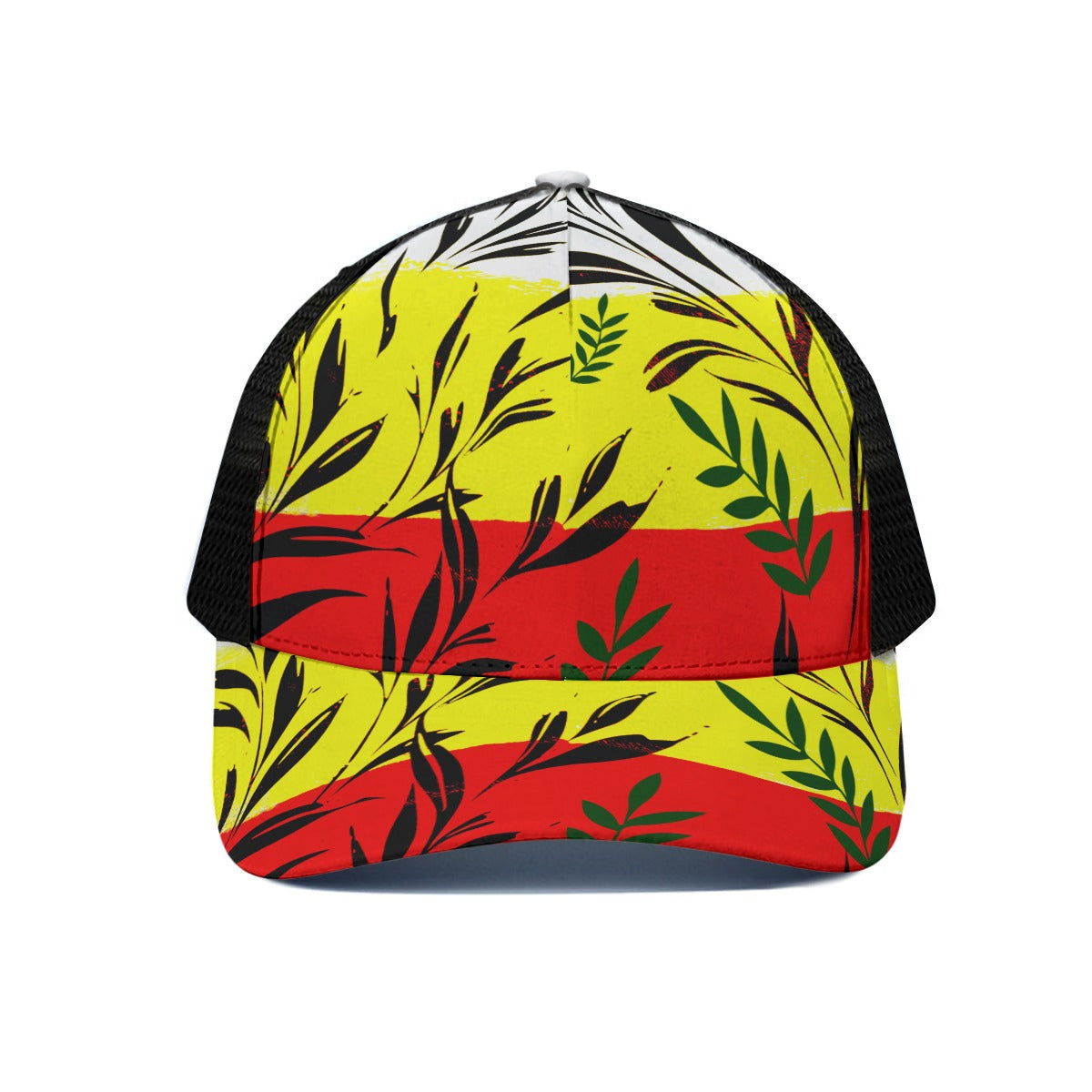 Unisex Trucker Hat With Black Half-mesh