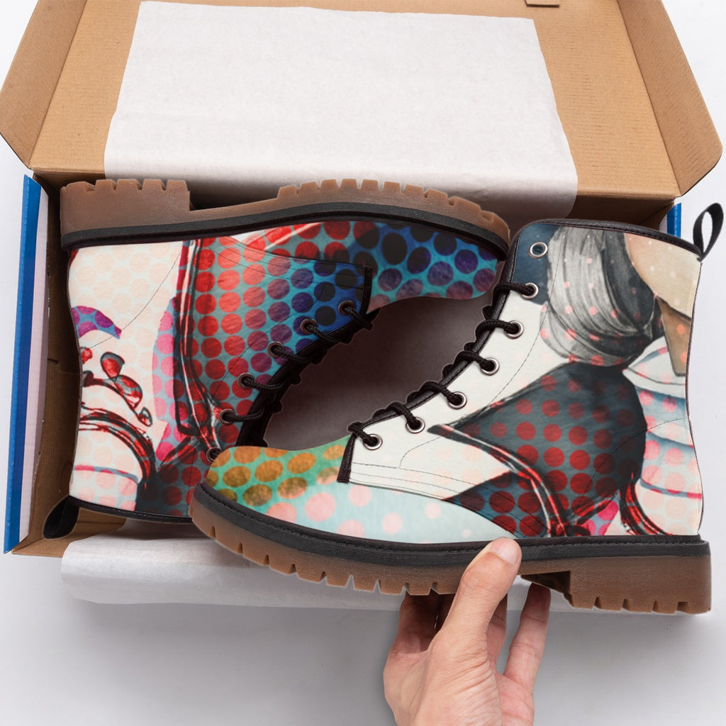 All-Over Print Women's Martin Short Boots