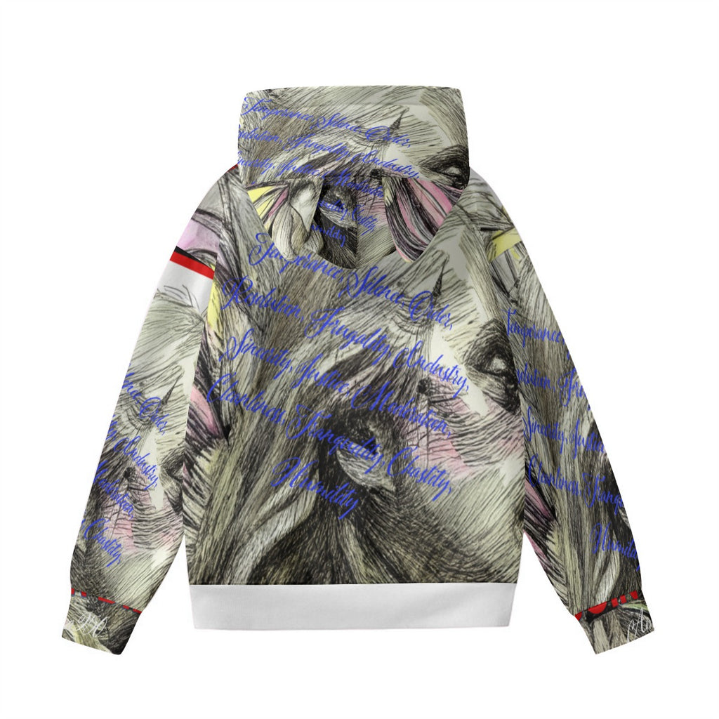 All-Over Print Women’s Hoodie With Decorative Ears