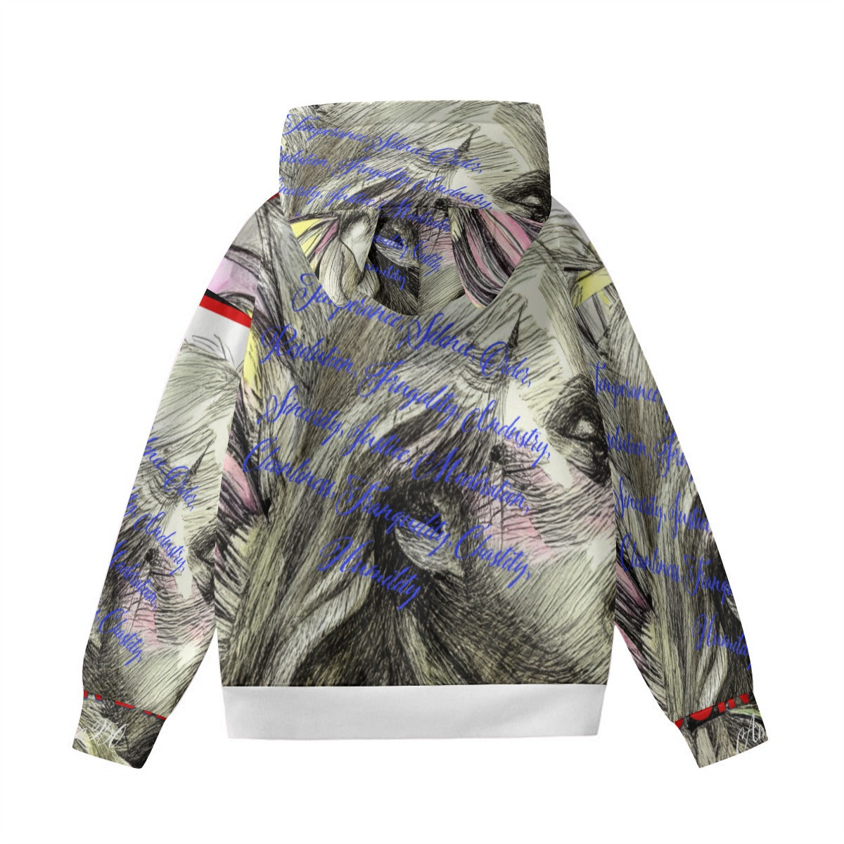 All-Over Print Women’s Hoodie With Decorative Ears