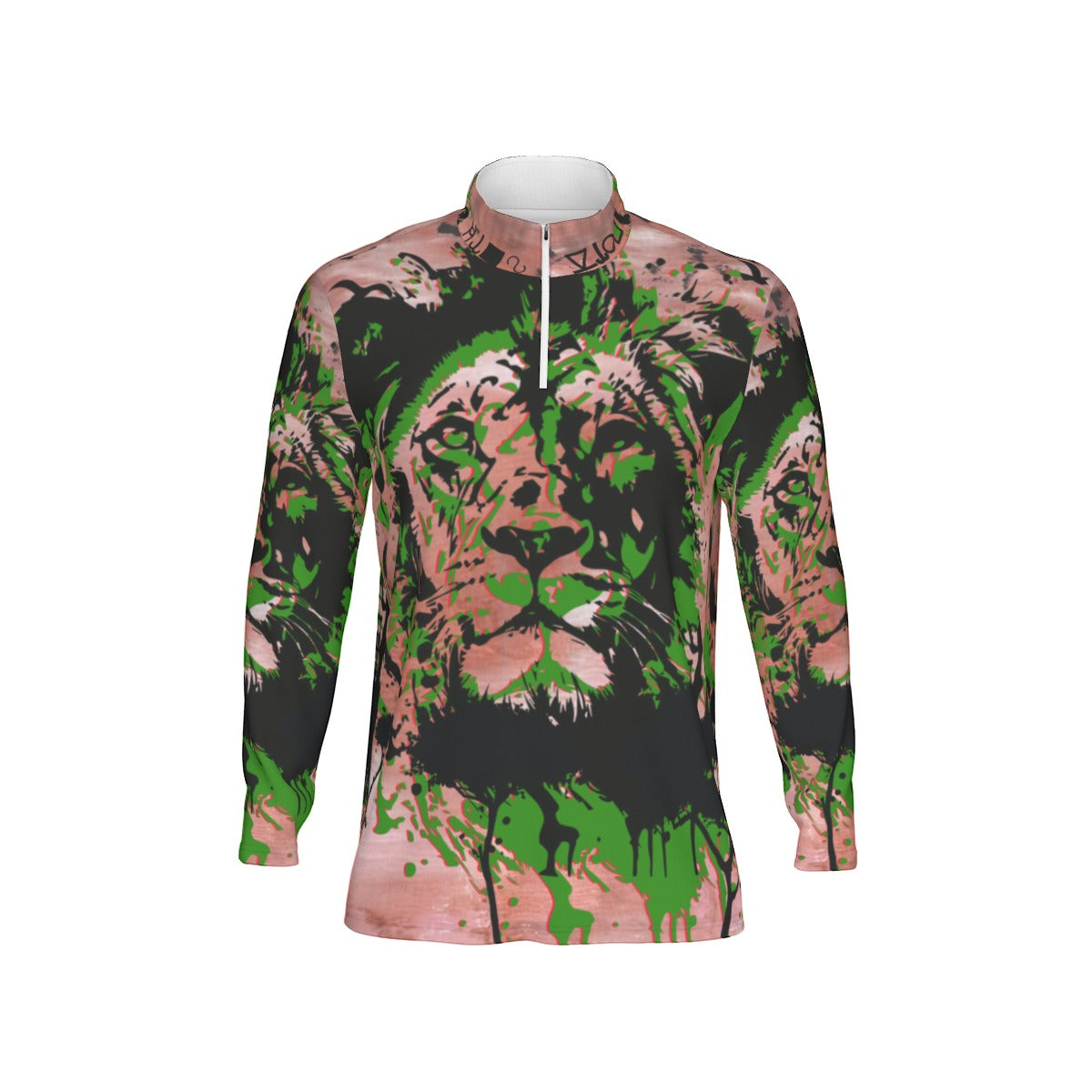 All-Over Print Men's Sports Collar Jersey With Long Sleeve| Interlock