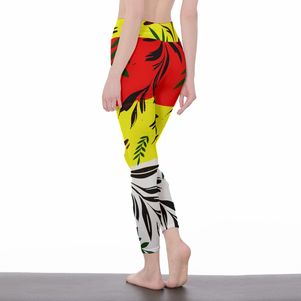 All-Over Print Women's High Waist Leggings | Side Stitch Closure