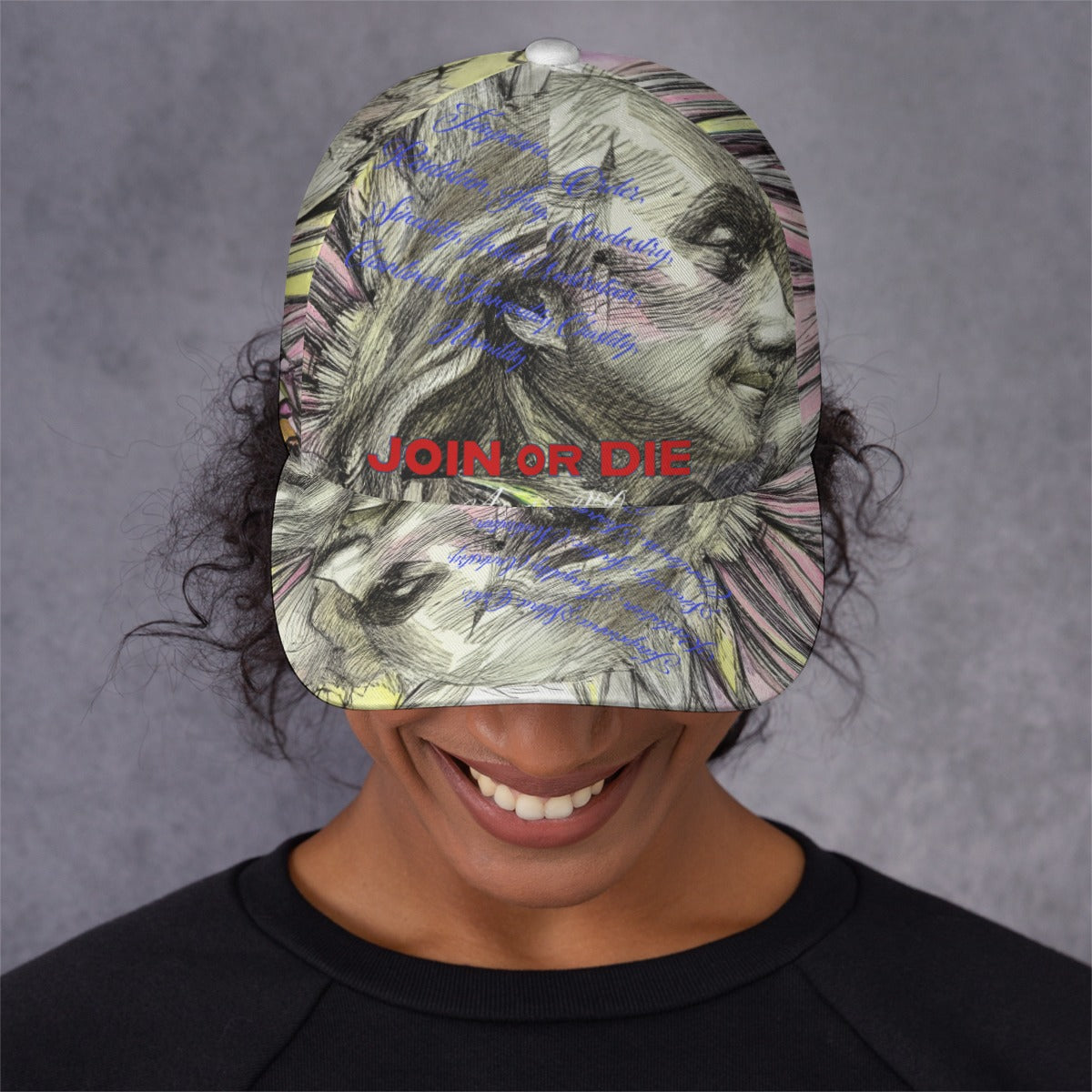 All-Over Print Peaked Cap